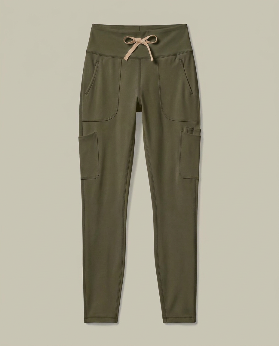 Curved High-Rise Scrub Legging Olive