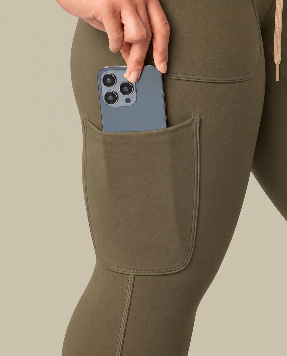 Curved High-Rise Scrub Legging Olive