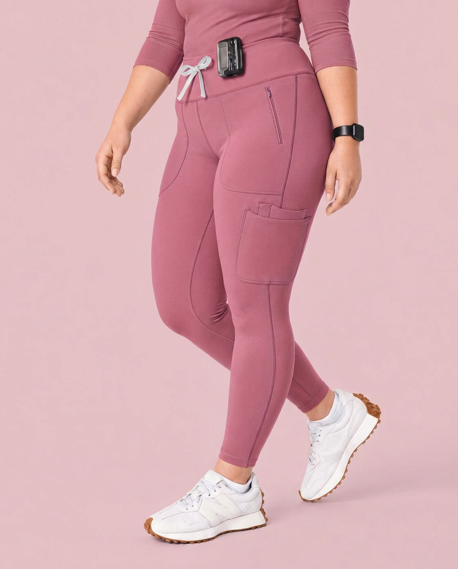 Curved High-Rise Scrub Legging Mauve