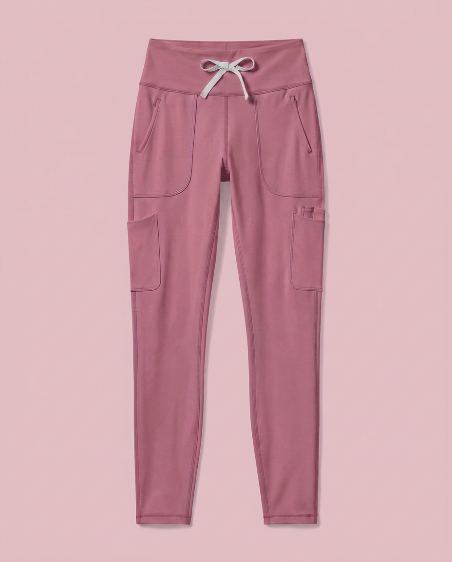 Curved High-Rise Scrub Legging Mauve
