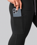 Curved High-Rise Scrub Legging Black