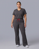 Curved High-Rise Flare Scrub Legging Pewter