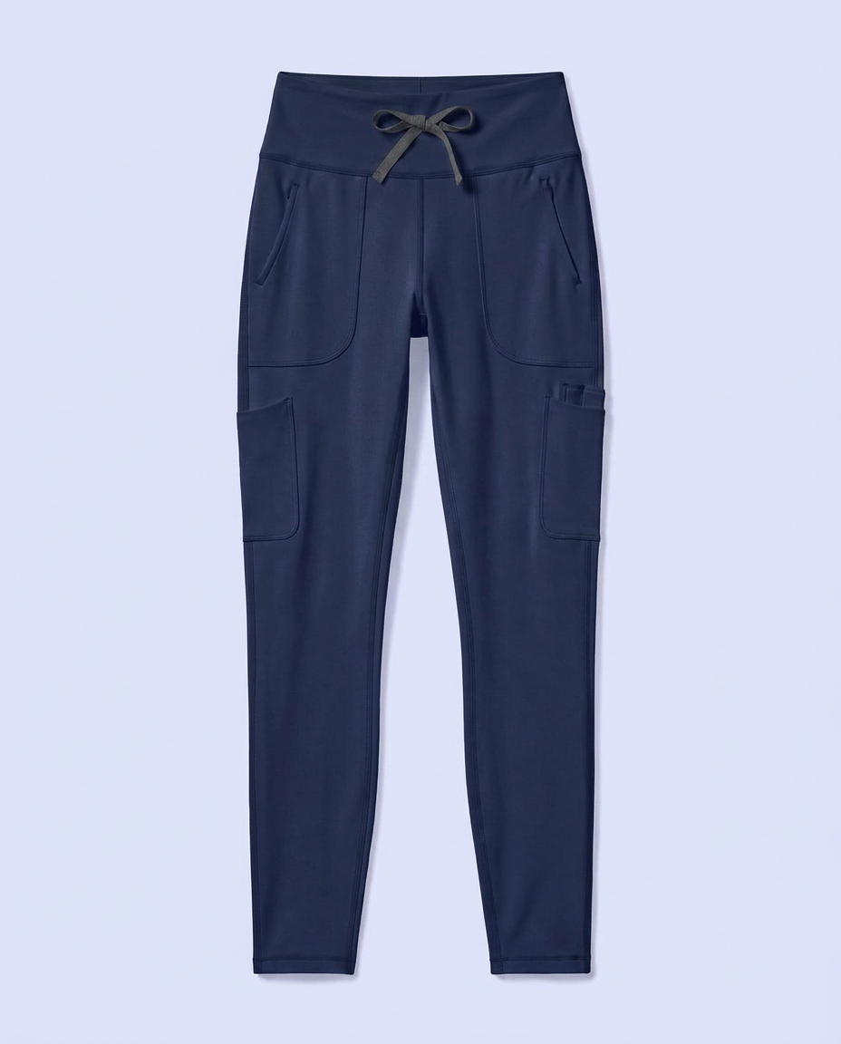 Curved High-Rise Scrub Legging Navy