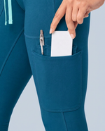 Curved High-Rise Scrub Legging Caribbean Blue