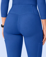Curved High-Rise Scrub Legging Royal Blue