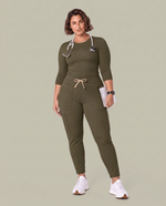 Curved High-Rise Scrub Legging Olive