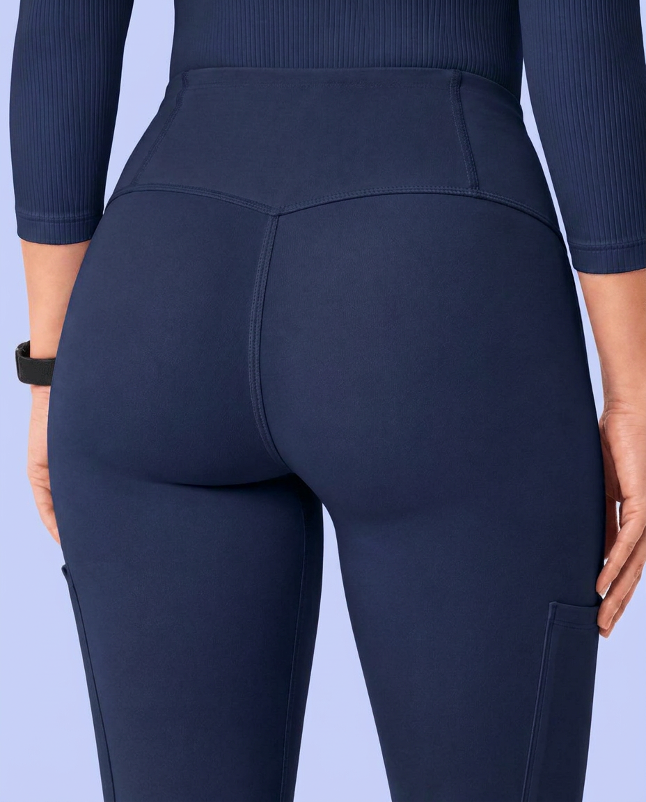 Curved High-Rise Scrub Legging Navy