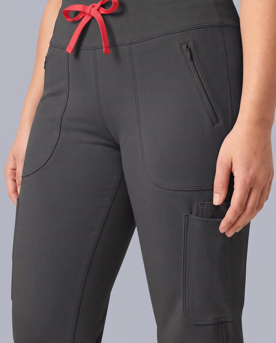 Curved High-Rise Scrub Legging Pewter