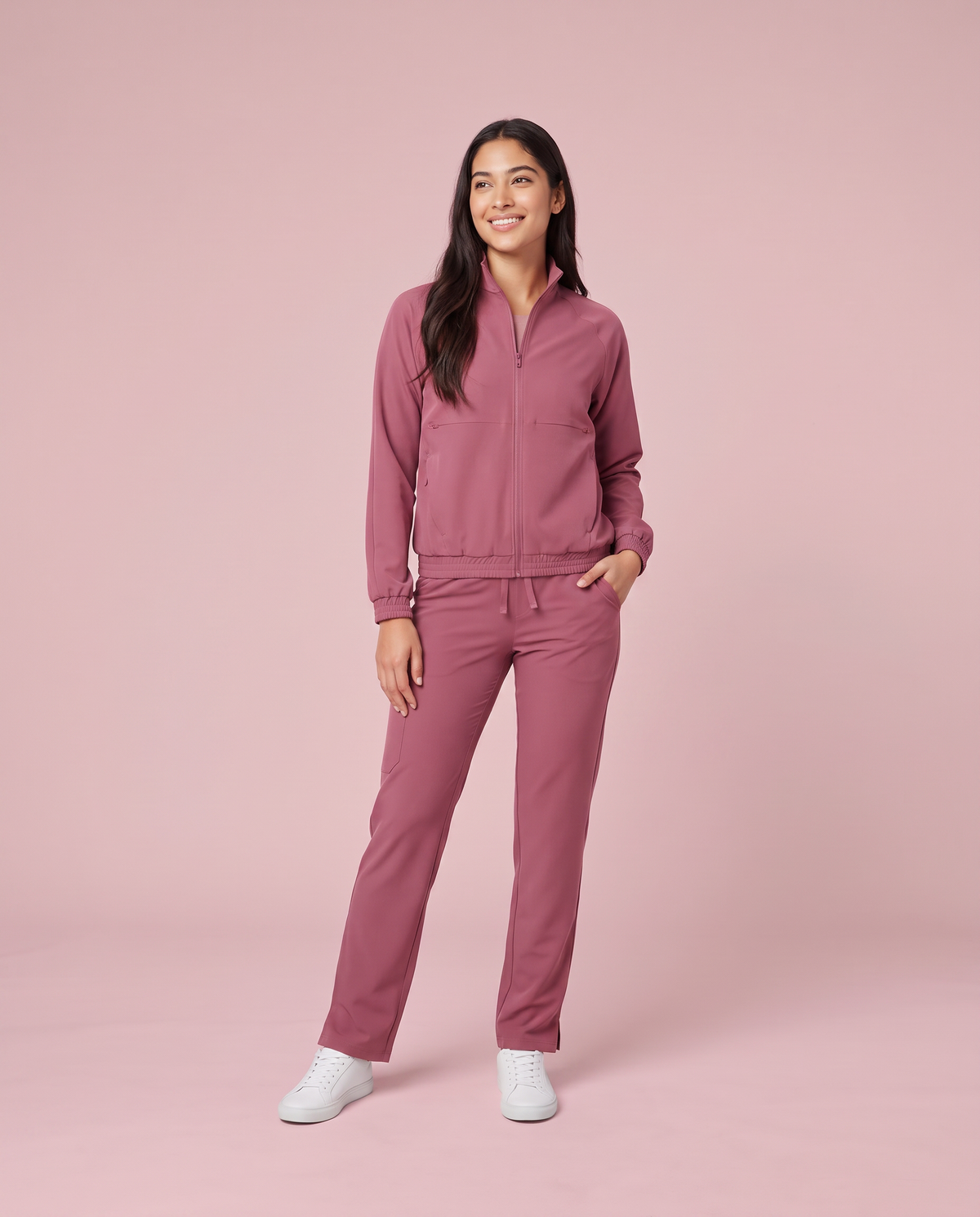 Modern Scrub Jacket Mauve