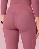 Curved High-Rise Scrub Legging Mauve