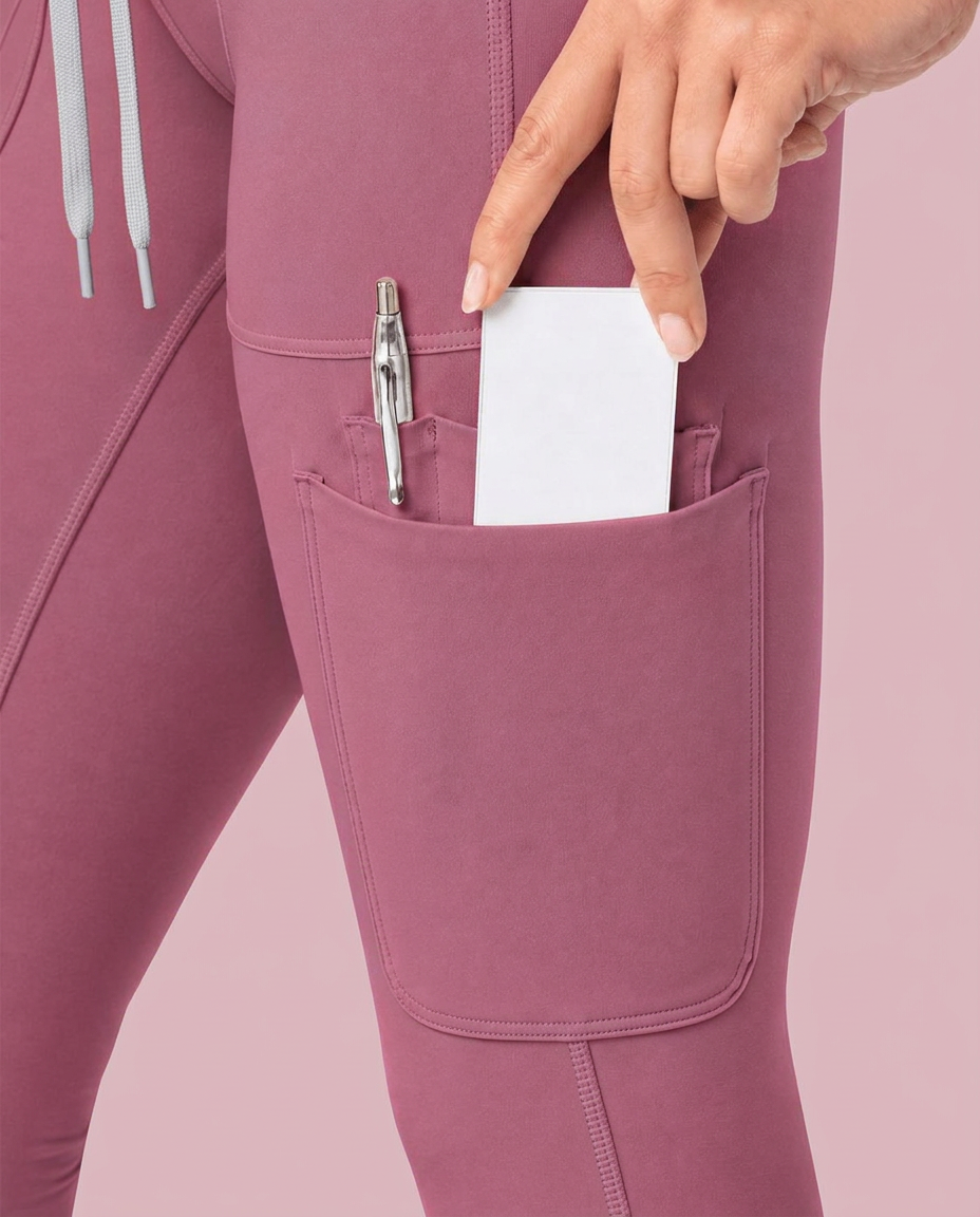 Curved High-Rise Scrub Legging Mauve