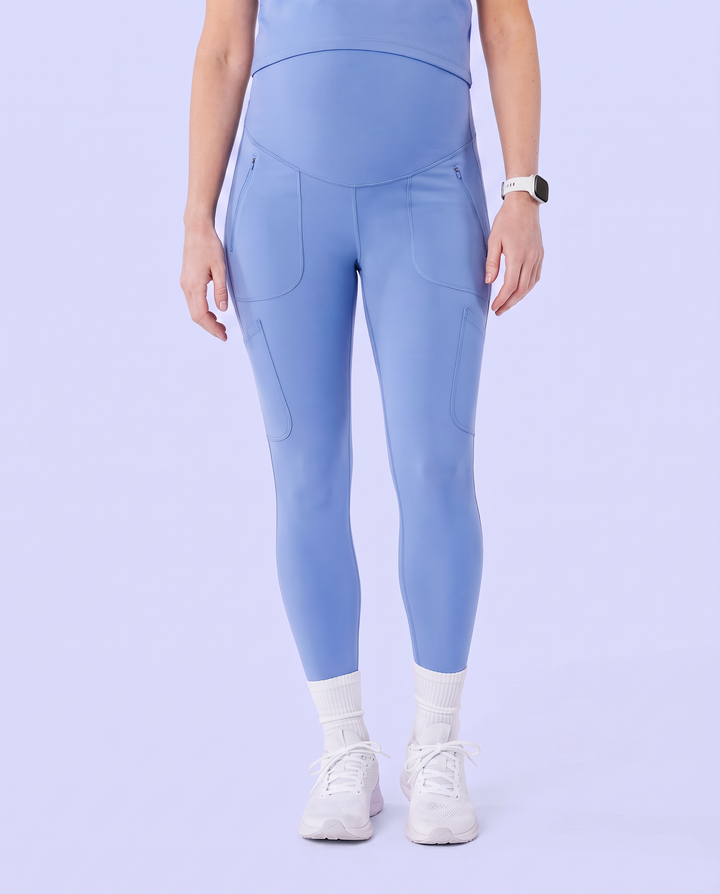 Maternity Scrub Legging Ceil Blue