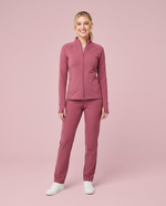 Athletic Knit Scrub Jacket Mauve