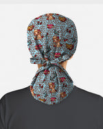 Vintage Tattoo Leopard Scrub Cap