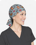 Vintage Tattoo Leopard Scrub Cap