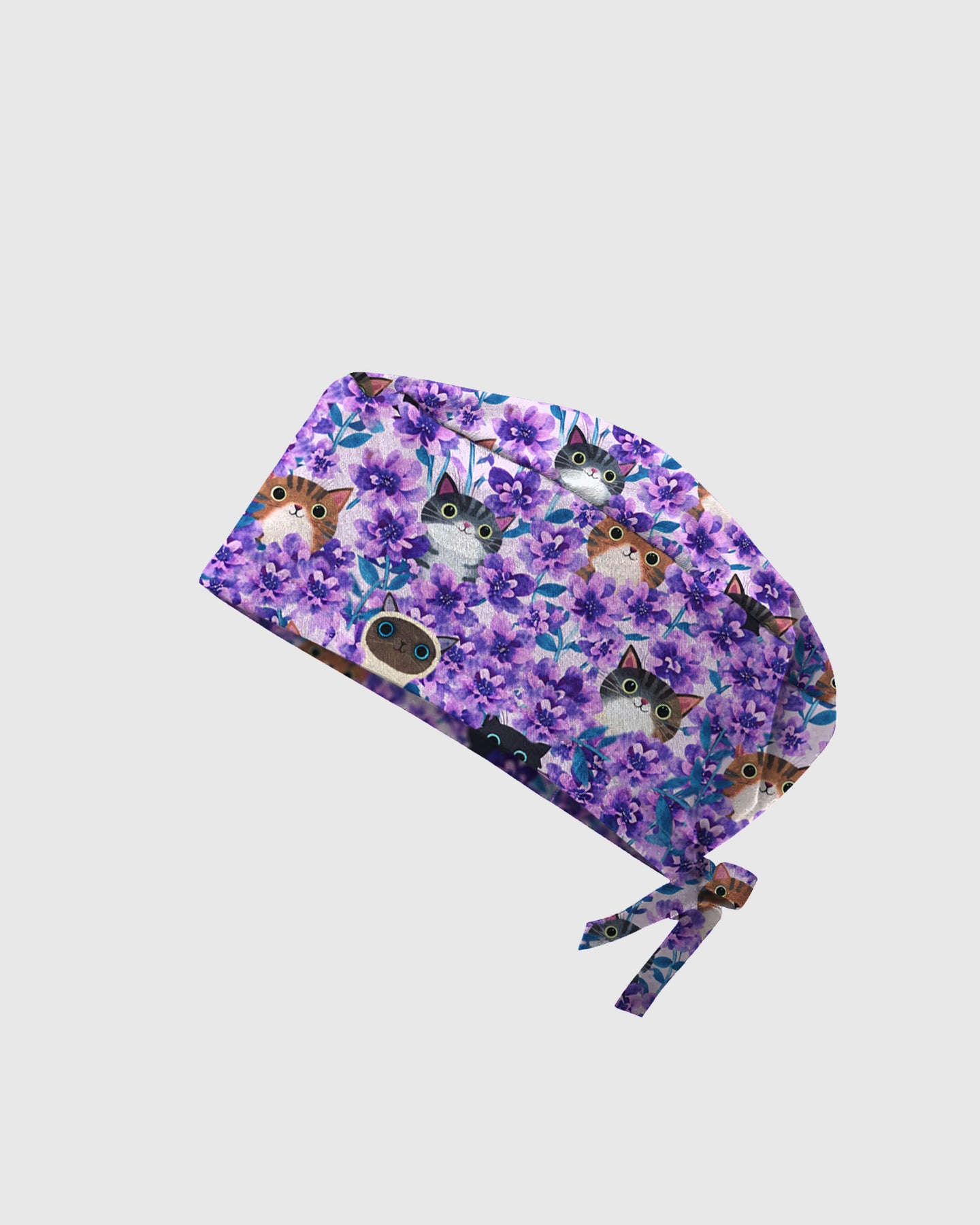 Enchanted Cat Garden Scrub Cap