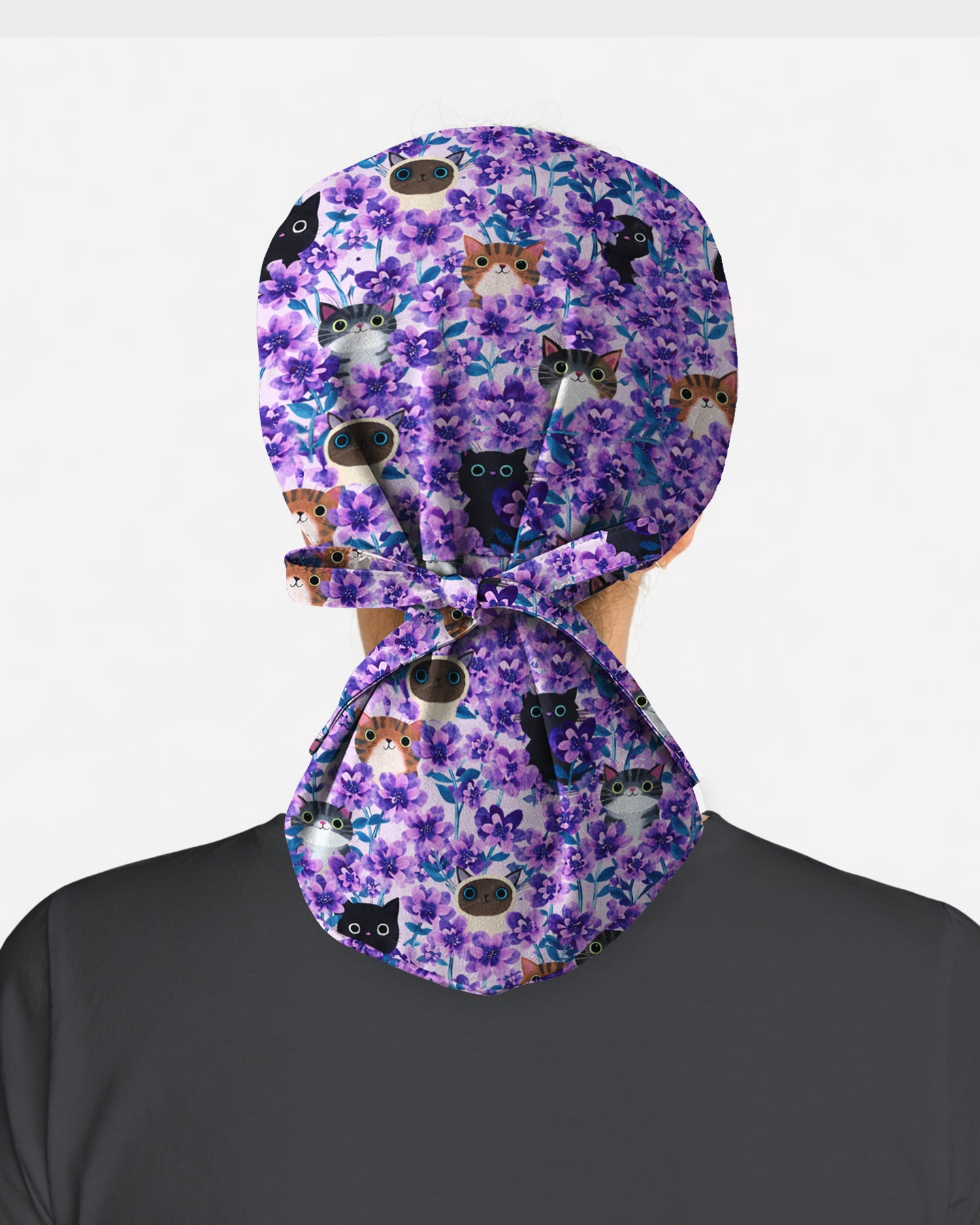 Enchanted Cat Garden Scrub Cap