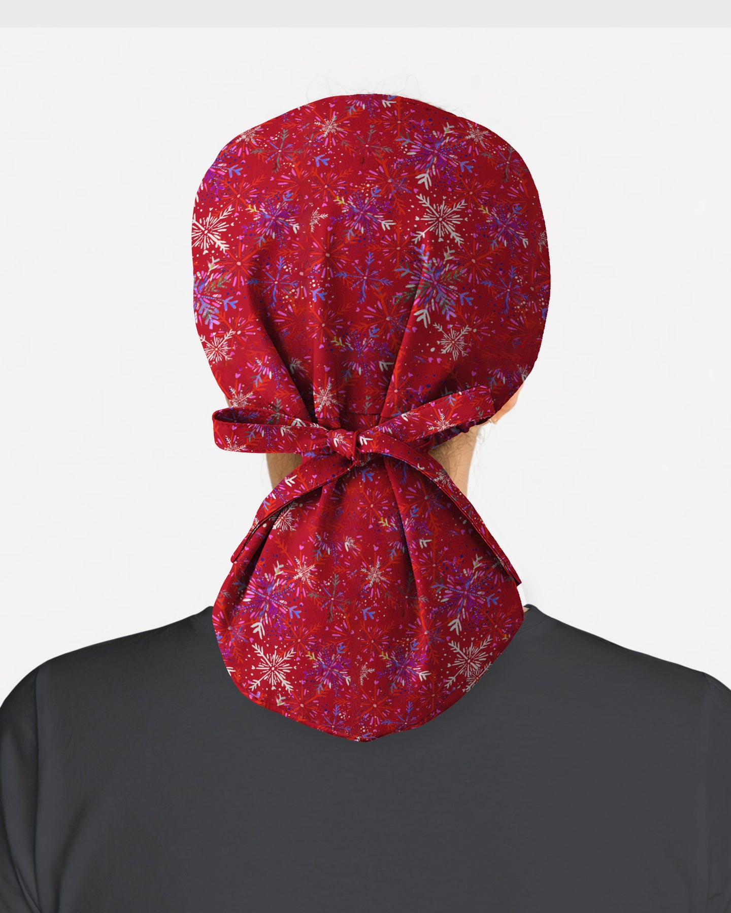 Festive Snowflakes Scrub Cap