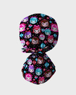 Festive Doll Faces Scrub Cap