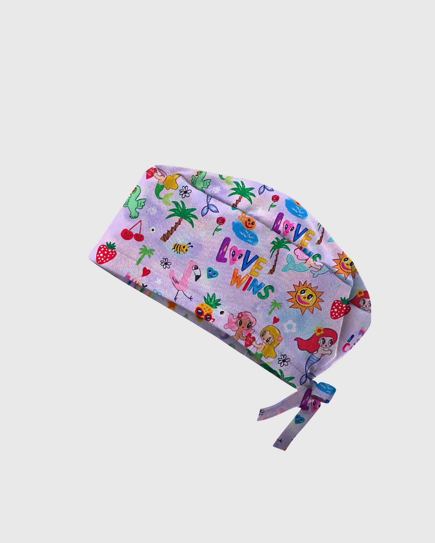 Cute Retro Doodles Scrub Cap