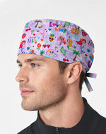 Cute Retro Doodles Scrub Cap