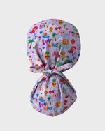 Cute Retro Doodles Scrub Cap