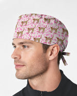 Pretty Pink Leopard Scrub Cap