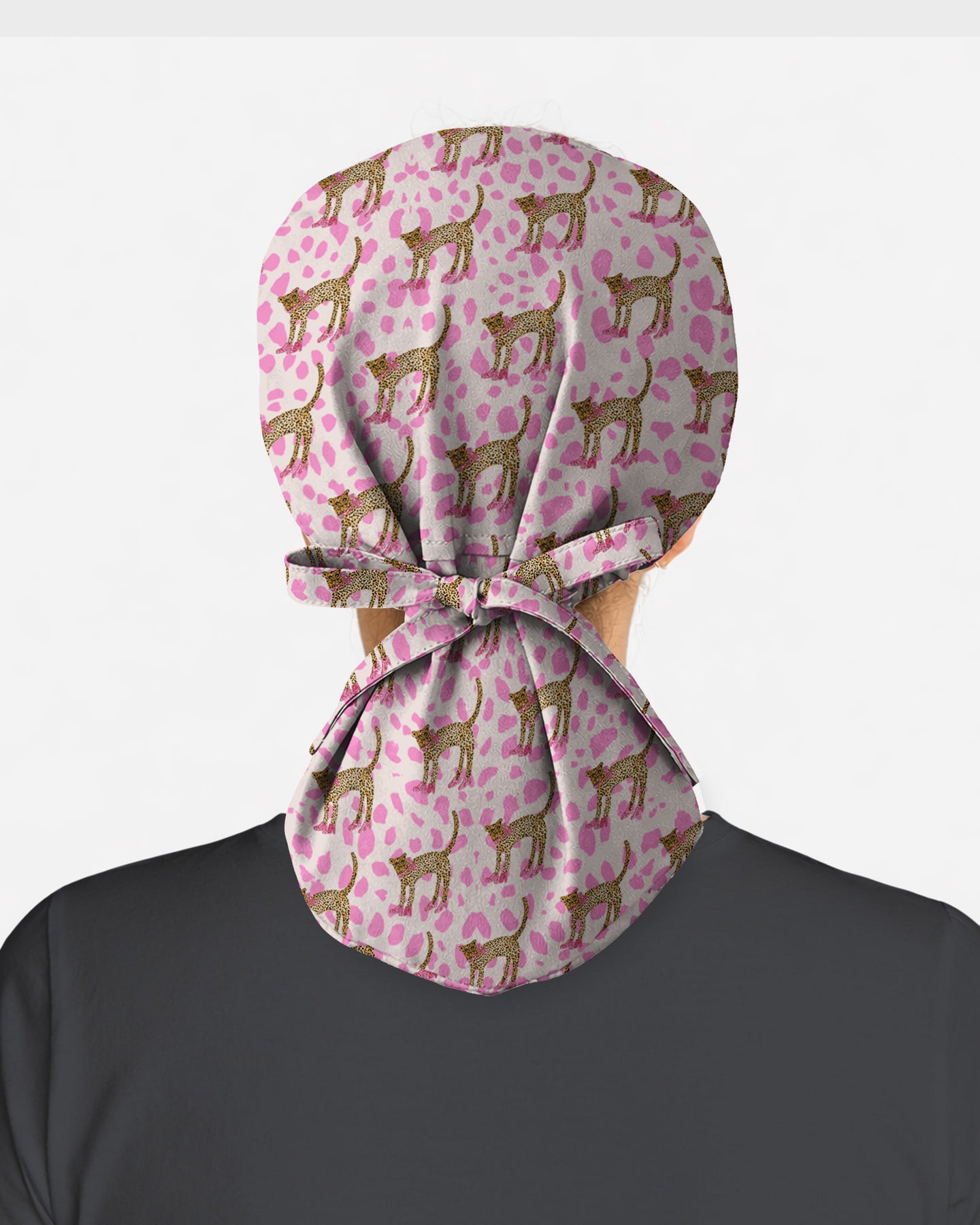 Pretty Pink Leopard Scrub Cap
