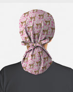Pretty Pink Leopard Scrub Cap