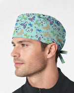 Mint Butterfly Garden Scrub Cap
