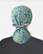 Mint Butterfly Garden Scrub Cap