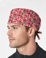 Tropical Flamingo Garden Scrub Cap