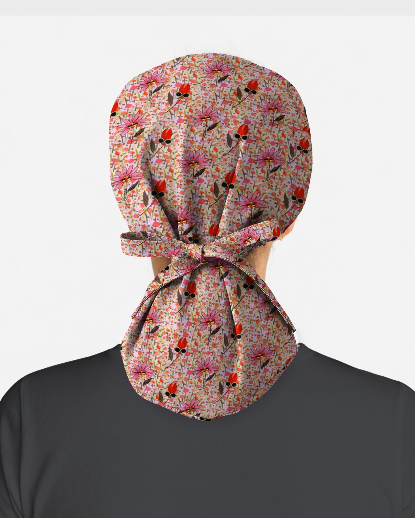 Peach Blossom Garden Scrub Cap