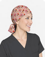 Peach Blossom Garden Scrub Cap