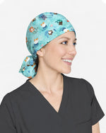Ocean Kitties Scrub Cap