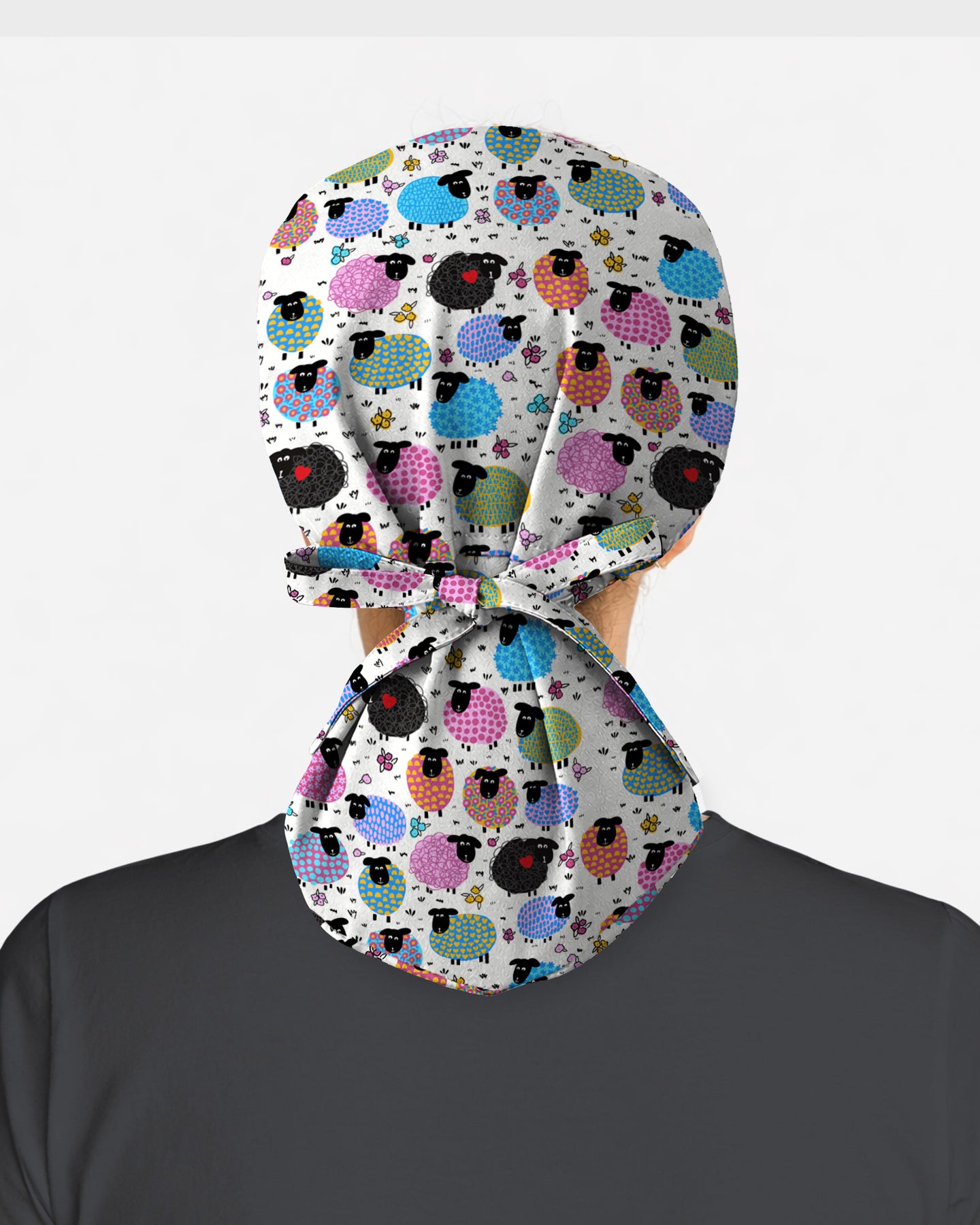 Colorful Sheep Scrub Cap