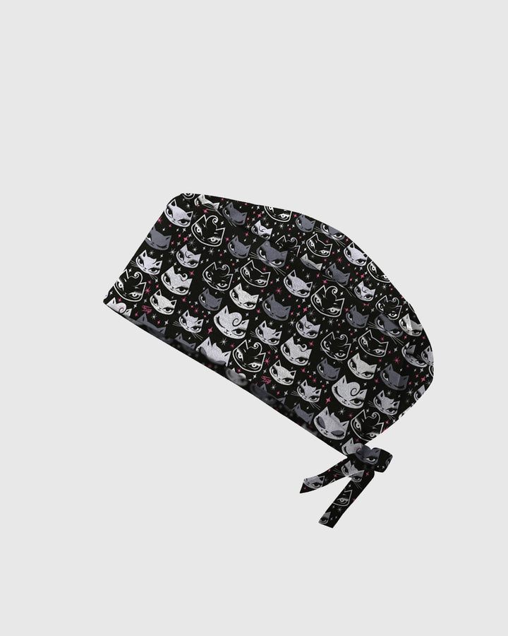 Midnight Cats Scrub Cap