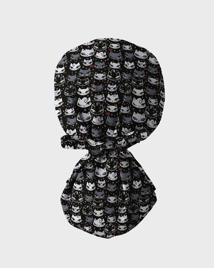 Midnight Cats Scrub Cap