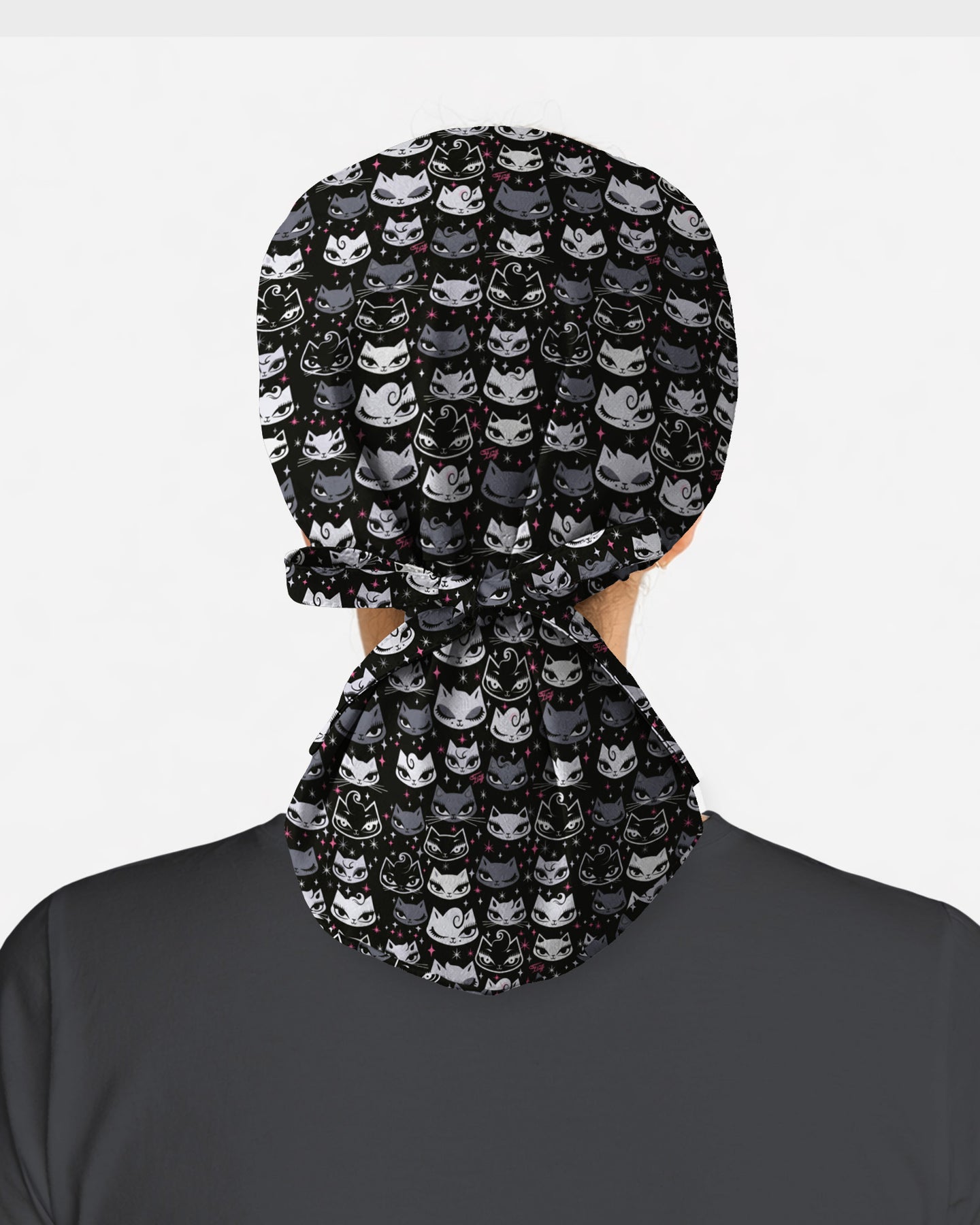 Midnight Cats Scrub Cap