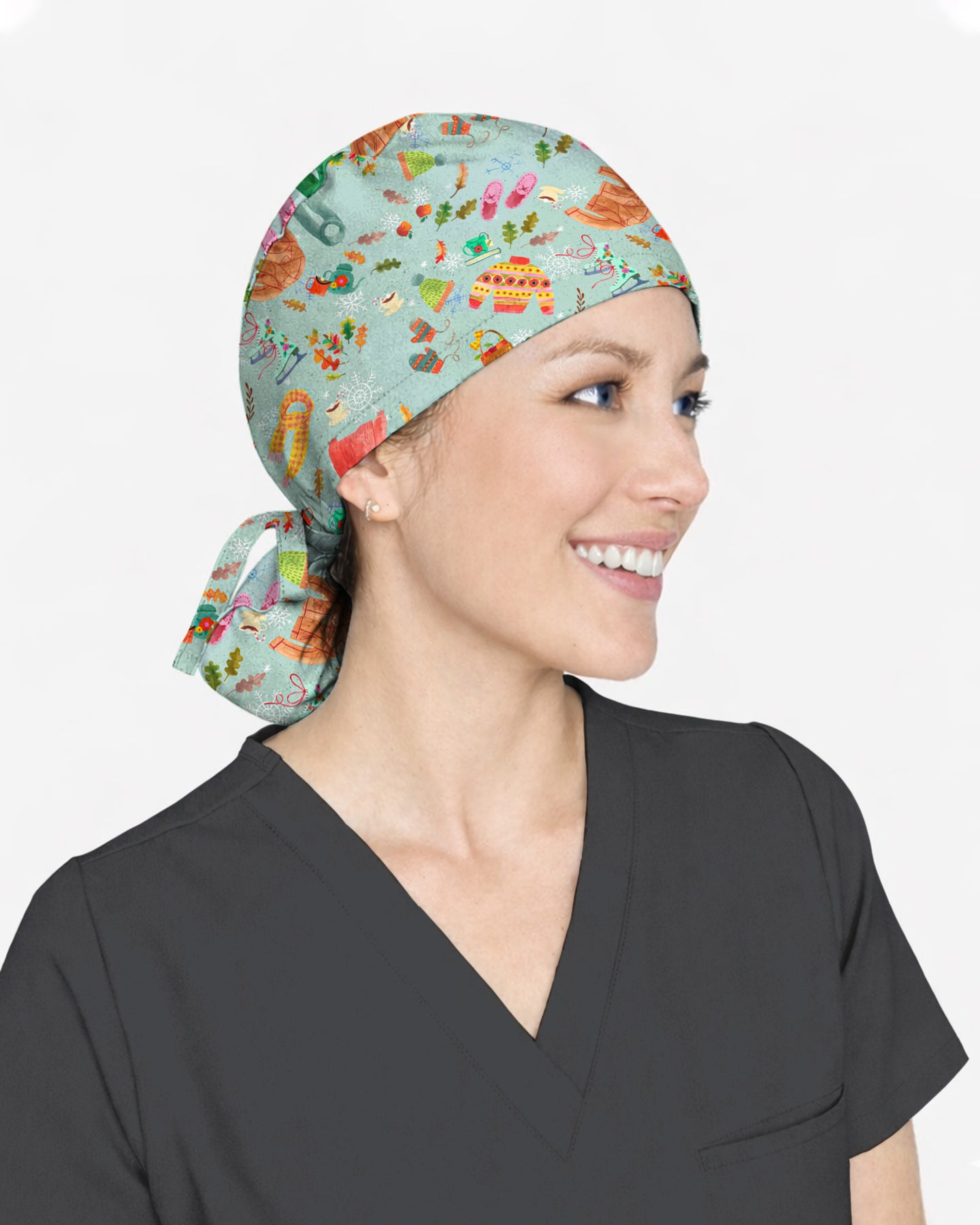 Fall Cozy Days Scrub Cap