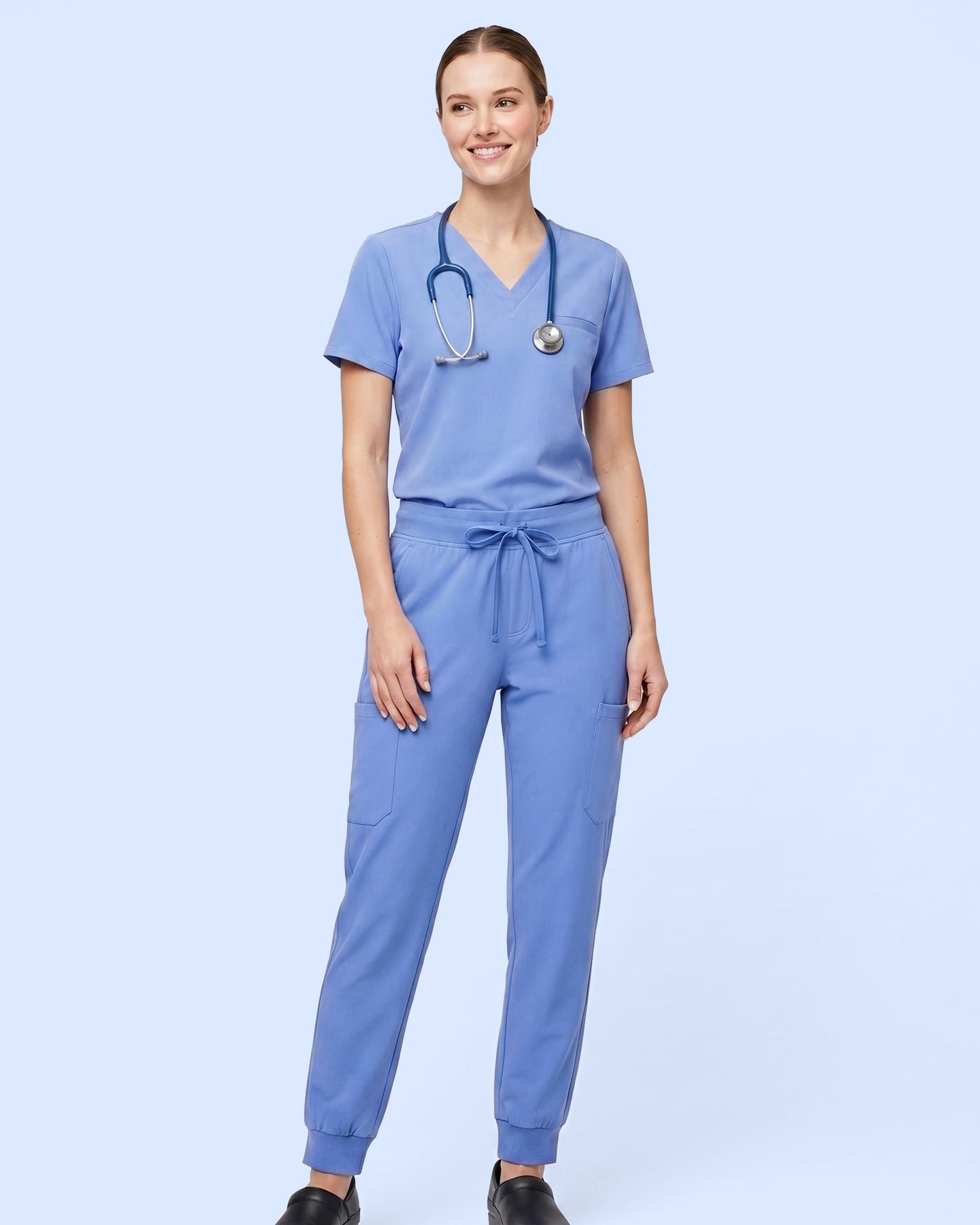 Women's V-neck One Pocket Scrub Top
