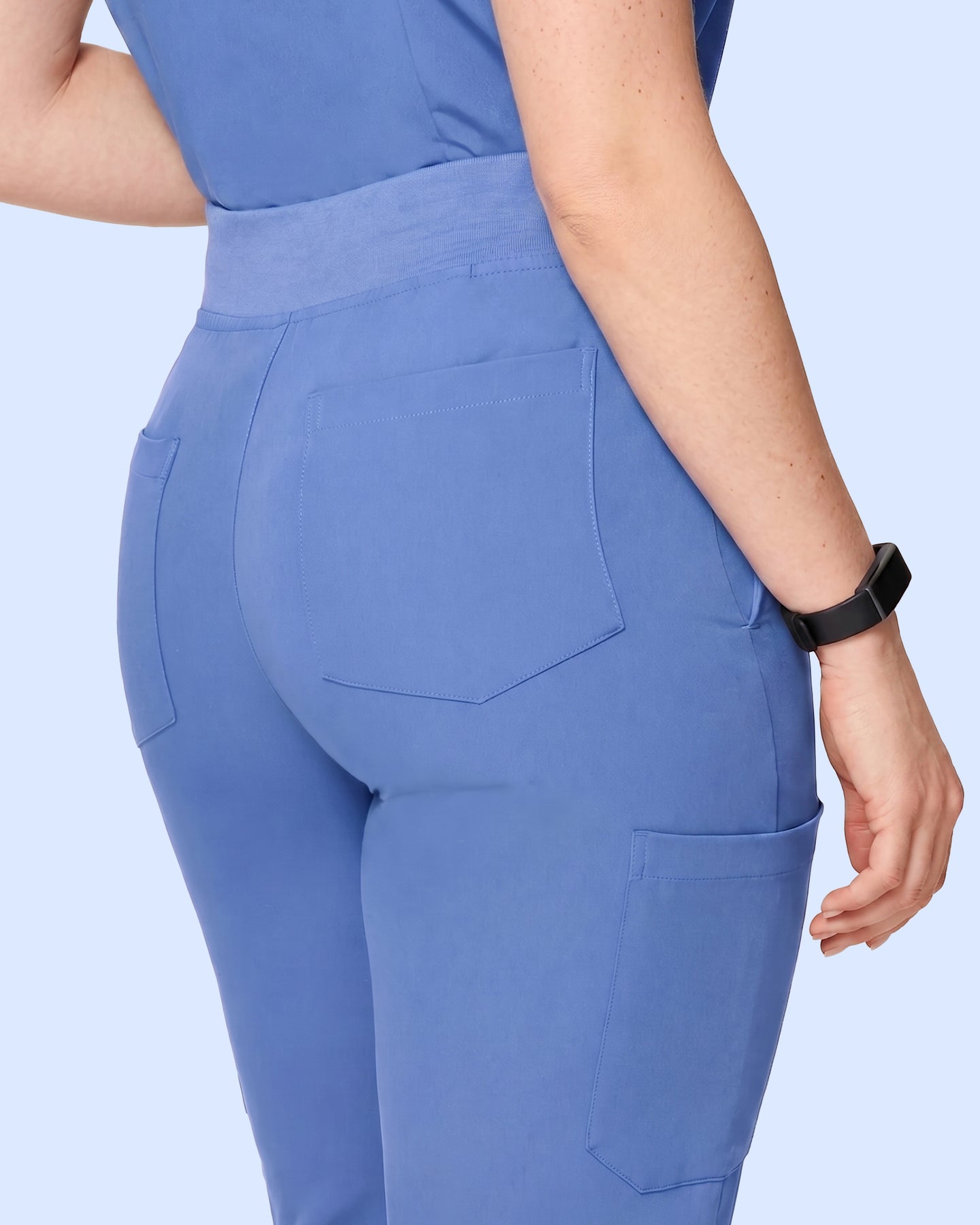Women's 6-Pocket Jogger Scrub Pant Ceil Blue