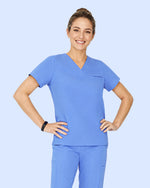 Women's V-neck One Pocket Scrub Top