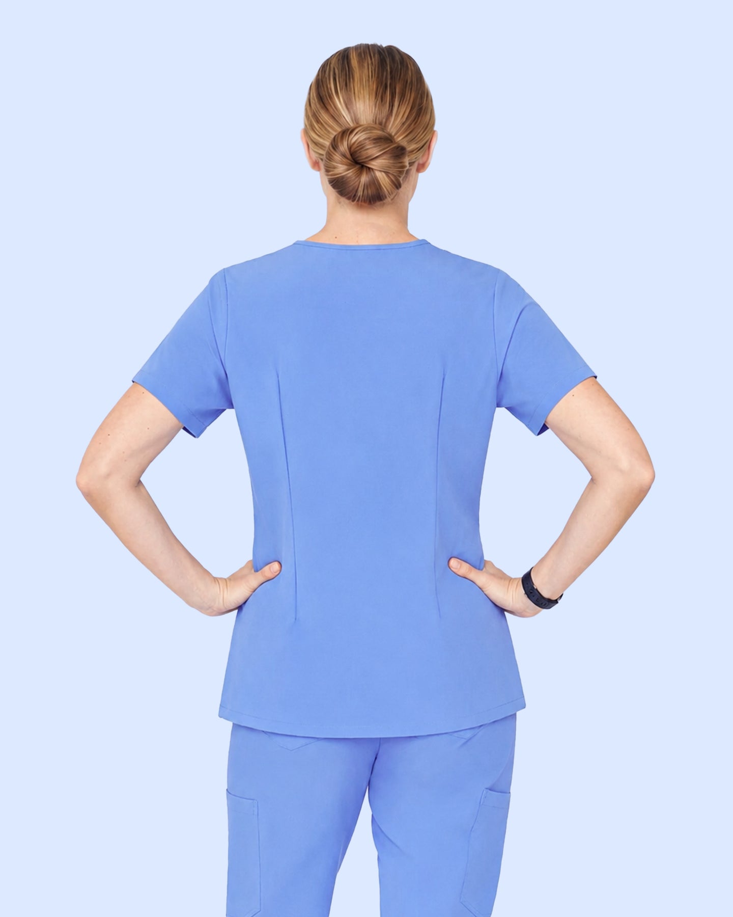 Women's V-neck One Pocket Scrub Top