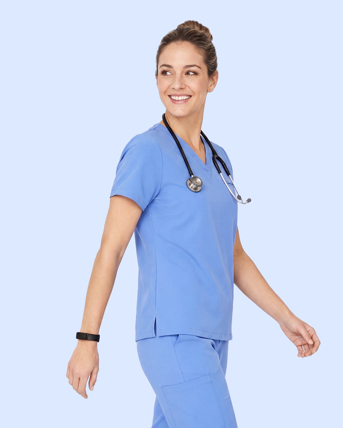 Women's V-neck One Pocket Scrub Top