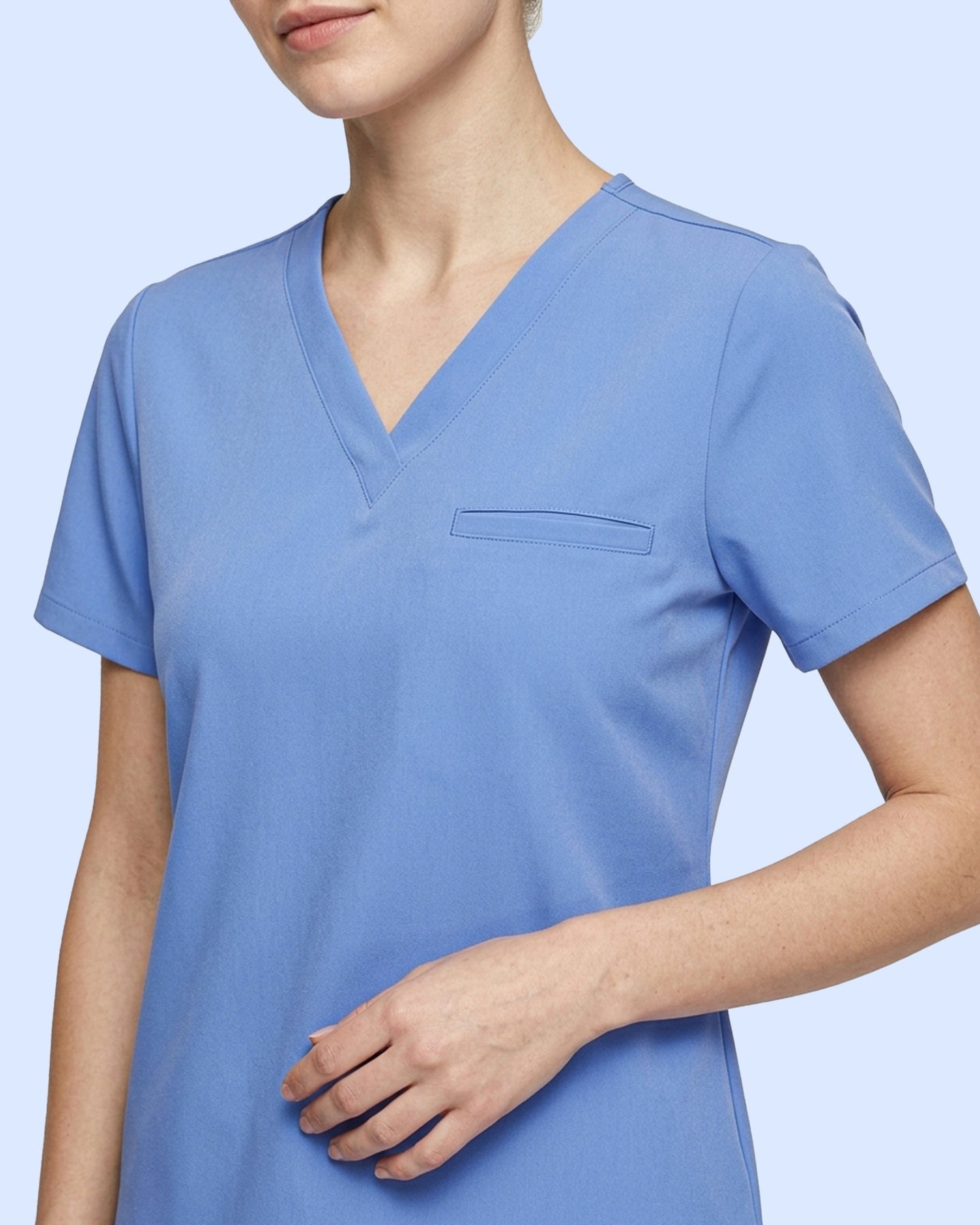 Women's V-neck One Pocket Scrub Top