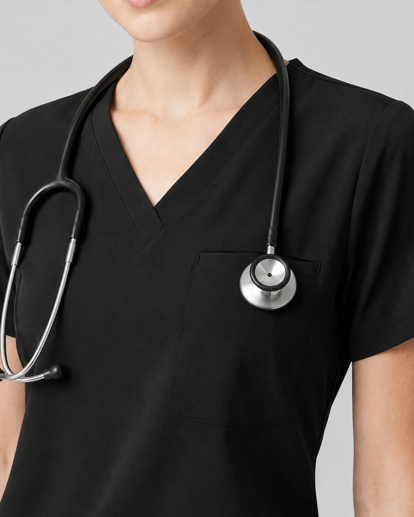 Women's V-neck One Pocket Scrub Top