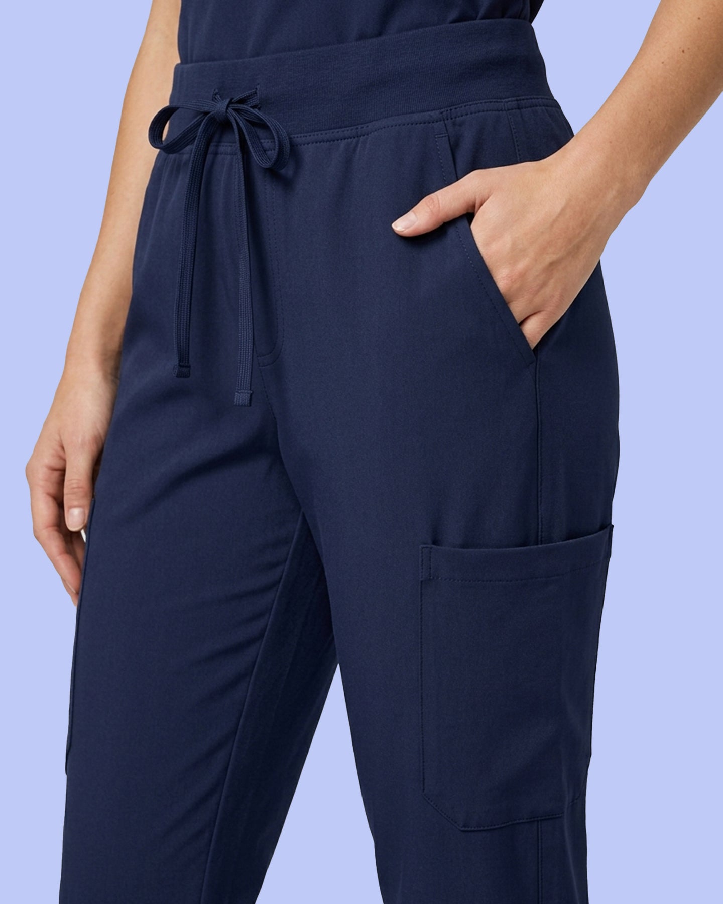 Women's 6-Pocket Jogger Scrub Pant Navy