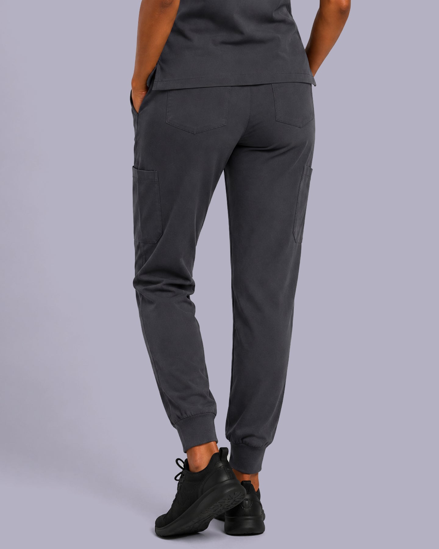 Women's 6-Pocket Jogger Scrub Pant Pewter