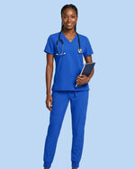 Women's 6-Pocket Jogger Scrub Pant Royal Blue
